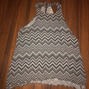 Black and white chevron tank top